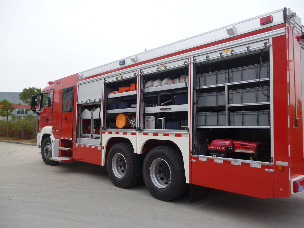 6×4 Drive 265KW Power 18 Ton Fire Equipment Truck With Steel Pedal Plate