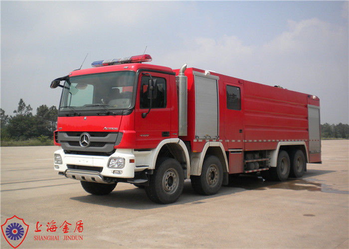 Rotatable Cab 6x4 Drive Foam Fire Truck Red Printed Eight Cylinders Engine