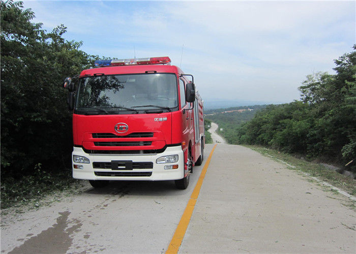 Medium Duty Six Seats Water Tanker Fire Truck with Two Fire Monitors on Roof