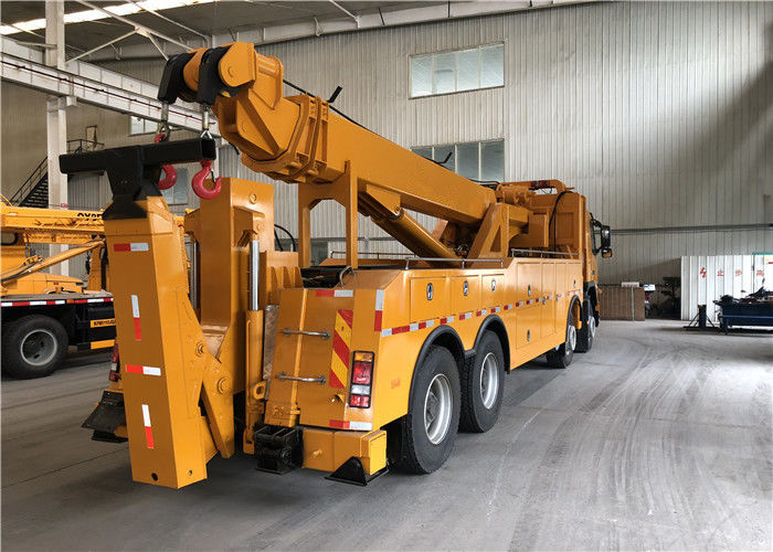 360 Rotating Crane Road Wrecker Truck 400hp 8*4 Heavy Duty Recovery Truck