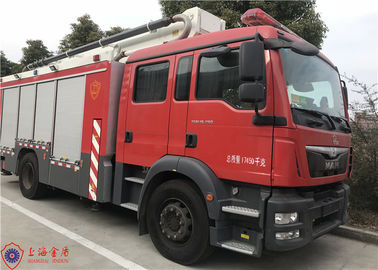 25 मीटर अधिकतम ऊंचाई लघु समायोजन समय एरियल लैडर फायर ट्रक 4x2 ड्राइव
